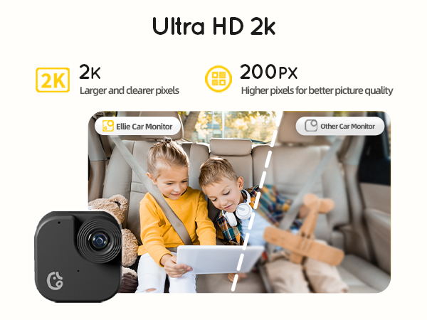 Ellie Baby Car Monitor-2K Crystal Display