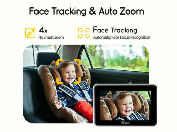 Ellie Baby Car Monitor-Auto smart Zoom